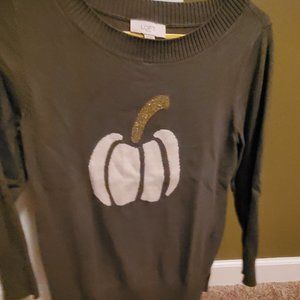 Loft. Pumpkin 3/4 sleeve sweater